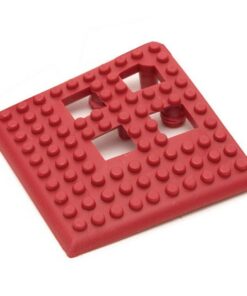 Floor Tile Corner - Flexi-Deck Interlinking Anti-Slip Drainage PVC Mat - Red - Pack of 4 - FD030004