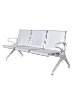 Airport Bench - Indoor Waiting Room Seat - Mild Steel - Heavy Duty - Three Seater - Flat Pack - 185 x 67 x 82 cm - PD03
