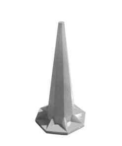 Safety Cone - Hard Plastic - Traffic Safety Barrier Cone - Jumbo - 1.8m - White - SXS047W