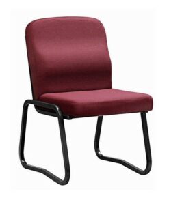 Office Chair - Economy Side - Skid Base - No Arms - 87 x 55 x 64 cm - SE010-burgundy