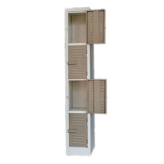 Steel Locker - Metal - 4 Tier - Four Door - 180 x 30 x 45 cm - LOC004-ivorykaroo