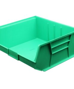 Stack & Hang Parts Storage Bin - Small Plastic Container - Size 8 - 37.5 x 42 x 18 cm - Green - BIN-8-GREEN