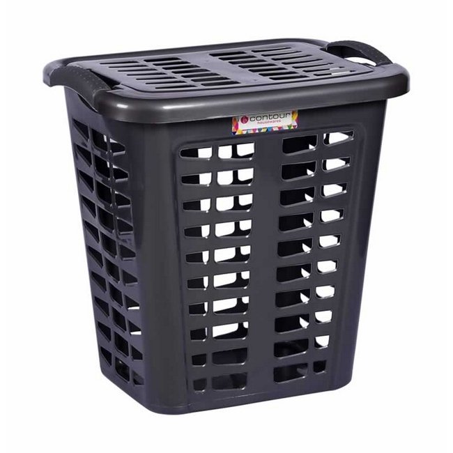 Mega Plastic Laundry Basket - Linen - Colour Options - Pack of 5