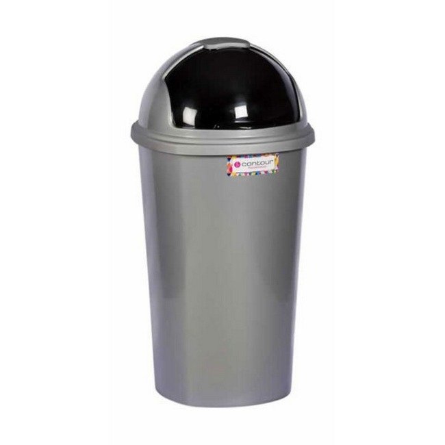 Contour 50L Plastic Dust Bin - Round Swing Lid - Colour Options - Pack of 5