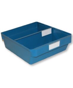 Shelf Bin - Loose Parts Warehouse Storage Container - Plastic - Large - 300mm - Blue