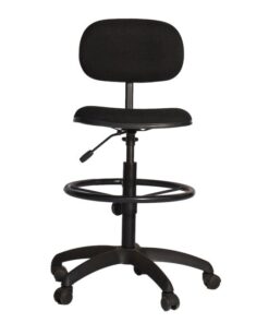 Draughtsman Chair - Fabric - Black