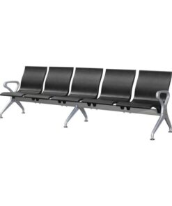 Airport Bench - Public Seating - Polyurethane - Indoor Use - Flat Packed - Five Seater - 297 x 67 x 87cm