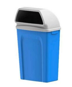 Refuse Bin - Pole Mounted Bin - Rectangular - Fixed - 50L - 48 x 32 x 84 cm - Blue