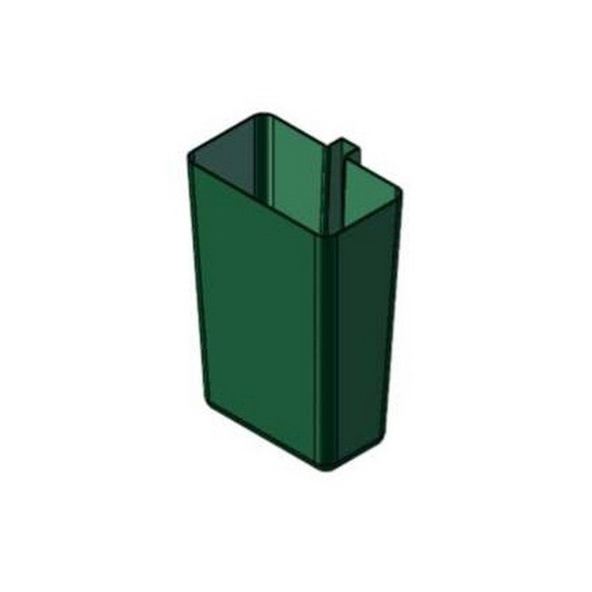 Refuse Bin - Pole Bin - Rectangular - Fixed - 50L - 39 x 22 x 59 cm - Green