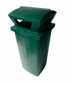 Litter Bin with Lid - Pavement - Plastic - 89L - 39 x 34 x 67 cm