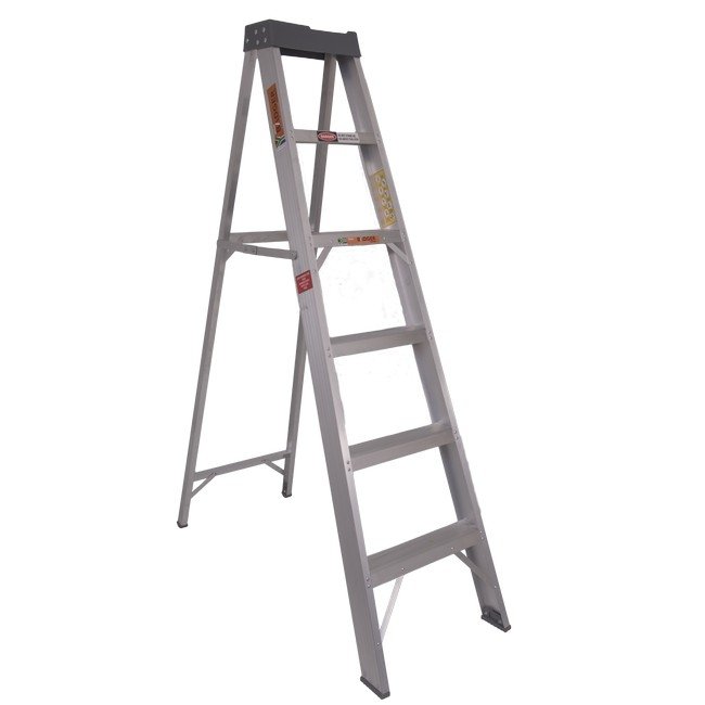 Aluminium Step Ladder - Single Sided - Heavy Duty Industrial - 16-Step - 4.80m