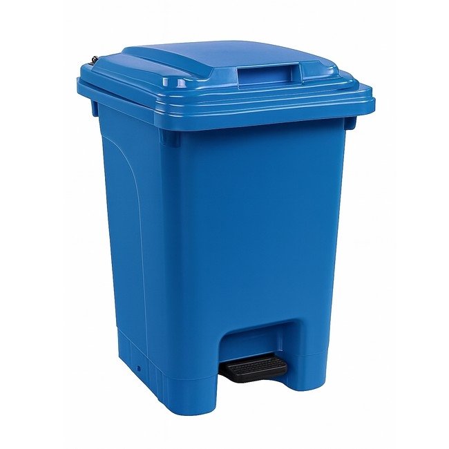 Plastic Pedal Bin - Foot Operated - 60L - Blue