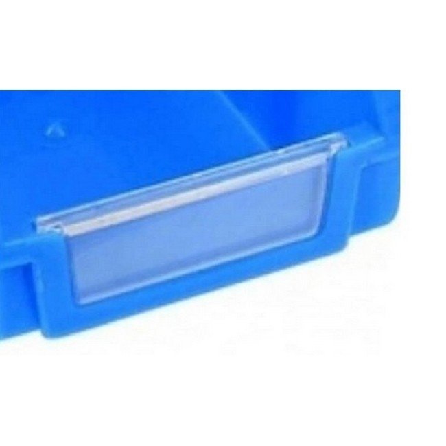 Matlock Louvre Panel Bin Label Holder - Plastic - 5 Pack - Clear - Ideal for Matlock Storage Bins 3A, 4 & 5 - Pack of 5