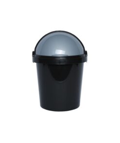 12L Black Dustbin