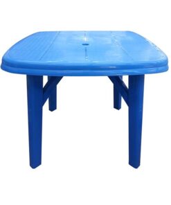 Plastic Table 6 Seater Blue
