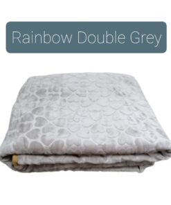 Rainbow Mink Blanket Double Grey