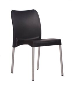 Bistro Armless Cafe Chair- Black
