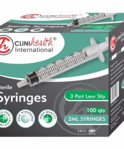 Syringe 2ml 3 Part L/Slip 100s Clinihealth