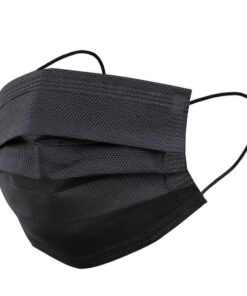 3Ply Disposable Black Face Masks With Ear-Loop (50���S)