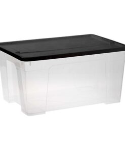 45 Litre Clear Storage Box Assorted Colours