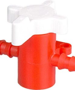 B��rkle 2-Way Stopcock, PE/PP, Bore 4 mm for Tubing Bore 5-7 mm