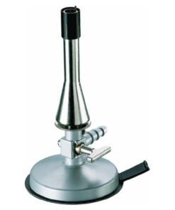 Usbeck Teclu Burner for Natural Gas with Air Regulation, Gas Tap, Low Flame Inside, DIN Version