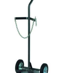 Gorr Steel Bottle Cart KKR 820/01 for 1 Bottle 10���40 Ltr Full Rubber Wheel� 200mm Powder Coated Black/Silver