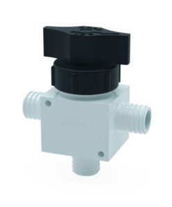 Bohlender 3-Way Ball Valves, PTFE Angled, GL 25, 8 mm�