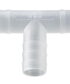 B��rkle T-Tube Connector, PVDF,� 13-15 mm Cylindrical, Pack of 10