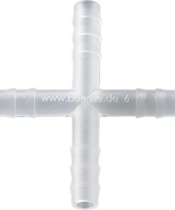 B��rkle Four-Way-Connectors PVDF, for� 5���7 mm, Cylindric, Pack of 10 pcs.