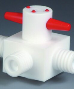 Bohlender Stopcocks, 3-way, 4mm Bore GL 14, PTFE