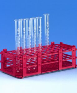 BRAND Test Tube Rack PP for 20mm� Tubes, 4x10 Holes, Blue (Pack of 5)