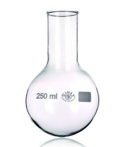 Bohemia Cristal Round Flask, 500ml Narrow Neck with Beading, ISO 1773 105/34 mm, 175 mm High