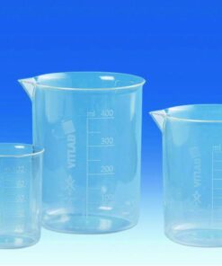 VITLAB Griffin Beaker 2000 ml, PMP (TPX), Raised Scale