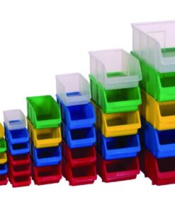 Storage bin, PP, size 2, transparent 100x165/135x75mm