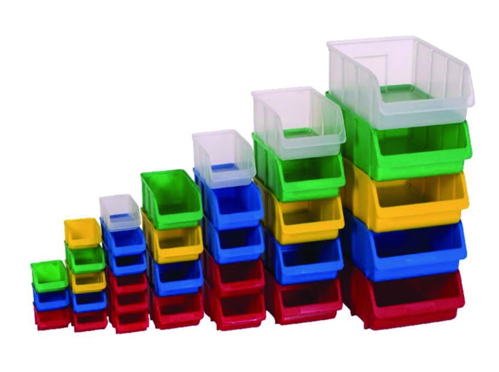 Storage bin, PP, size 2/L, blue 100x215/185x75mm