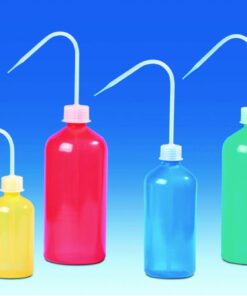 VITLAB Wash Bottles 1000 ml, Green, PE LD/PP, Pack of 5