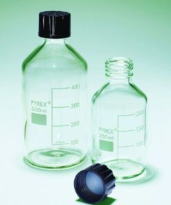 DWK Reagent Bottles 2000 mL (245x136 mm) Black Screwcap with PTFE Sealing, Pack of 10