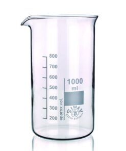 Bohemia Cristal Beakers, 600ml High Form, Borosilicate Glass 3.3 with Division and Spout, Pack of 10