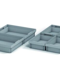 Insert Box 3.0 L, transparent, PP subdivision 1/4 crossed, 277x179x88mm