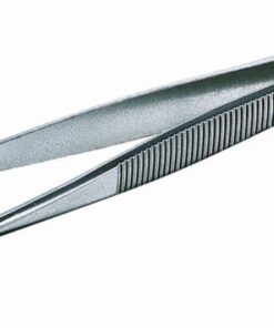 Tweezers stainless, bent, pointed, 160 mm