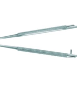 Micro scissor 180 mm, curved with round handle, sterilizable