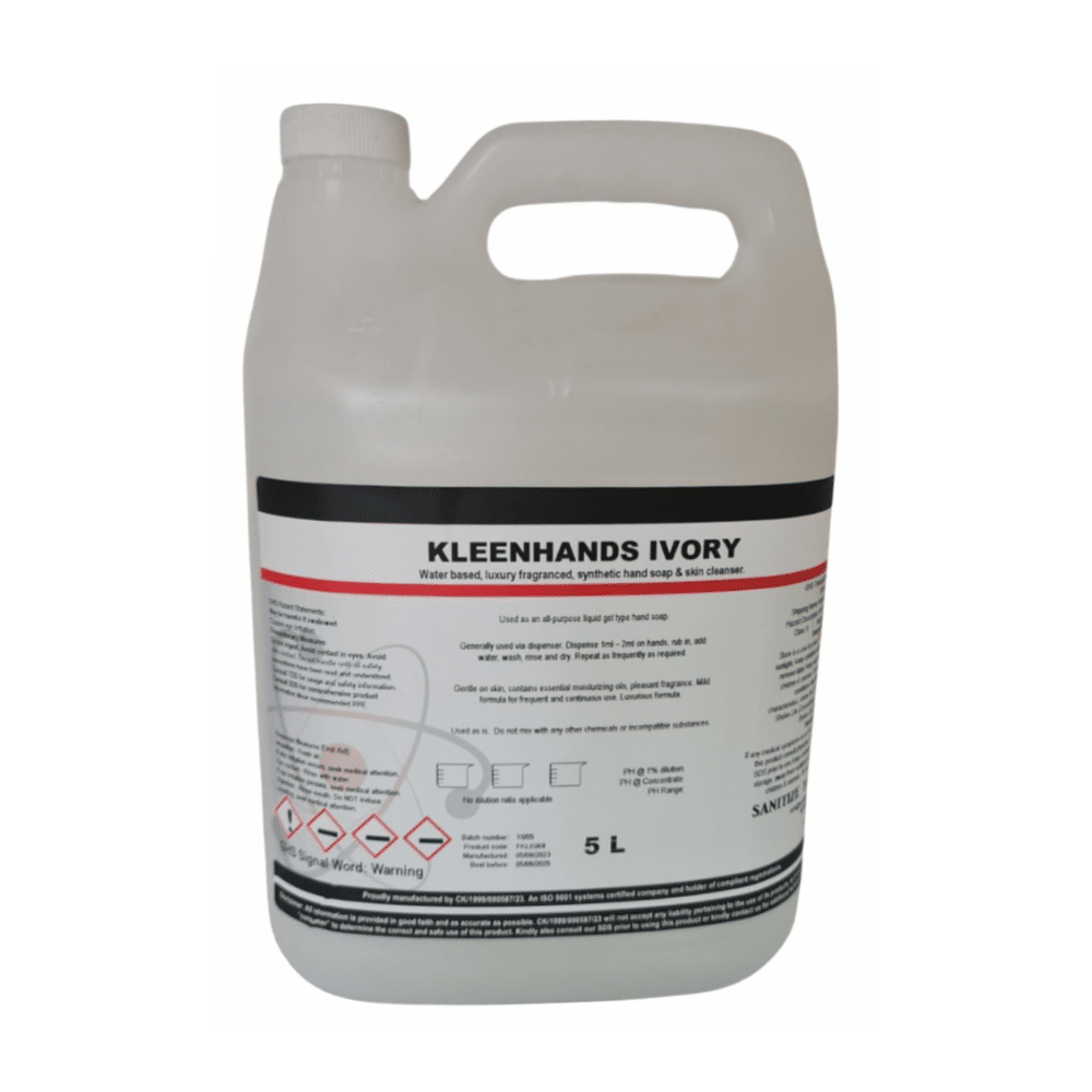 Scented Liquid Hand Soap 5L (KleenHands Ivory)