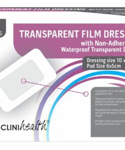 Dressing Transparent Film with Non Adherent Pad 10 x 9cm – 50s