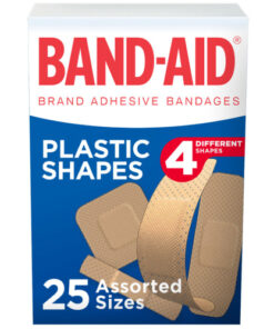 Band-Aid Plastic Shapes Adhesive Bandages (25 Strips/Box)