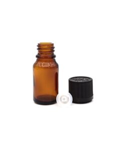 Alternative view of Amber dropper with white cap | 10ml
