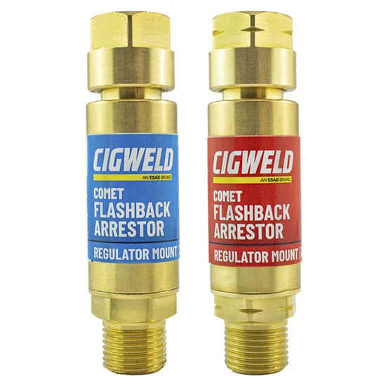 CIGWELD Comet Flashback Arrestor – Oxy-Fuel Set – Regulator End