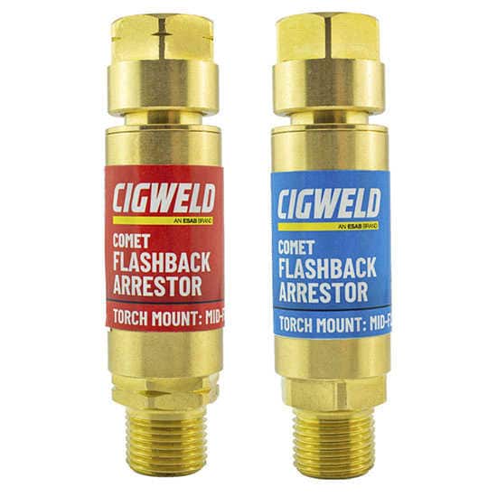 CIGWELD Comet Flashback Arrestor – Oxy-Fuel Set – Torch End - Mid Flow