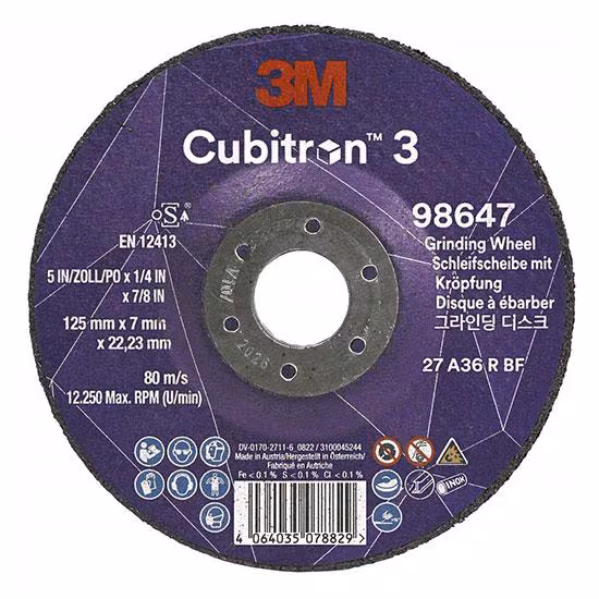 3M™ Cubitron™ 3 Depressed Center Grinding Wheel