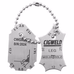 Alternative view of WeldaToolz 2-PCE stainless steel fillet welding gauge set